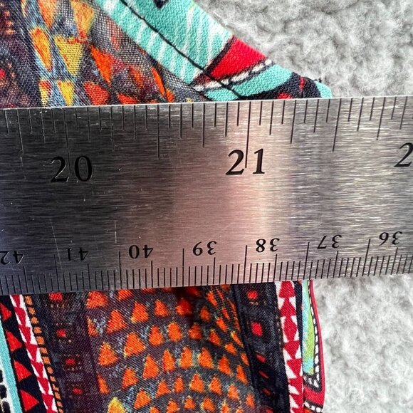 Cato‎ Womens Sleeveless Blouse Tribal Geometric Print High Low Hem Top Sz 14/16W - Picture 8 of 9